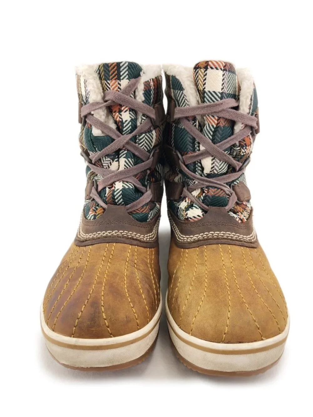 Sorel Tivoli Plaid Waterproof Winter Snow Boots 9